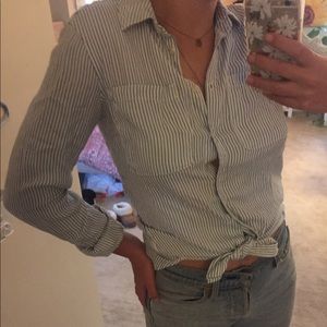 Striped button up